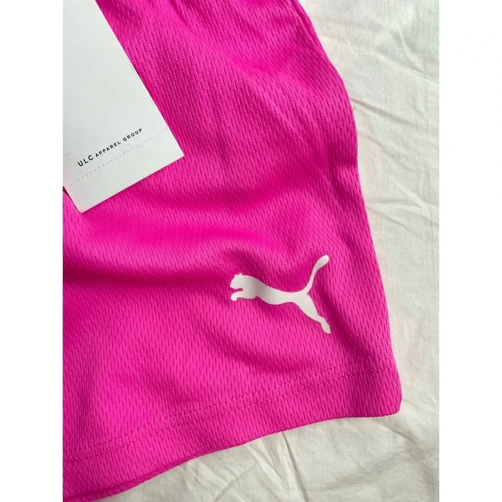 Puma Kids Girls Pink Tank Top & Shorts Set Athletic Sportswear Size S